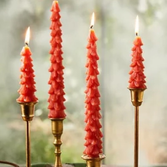 Evergreen Christmas tree taper candles - Picture 3 of 5
